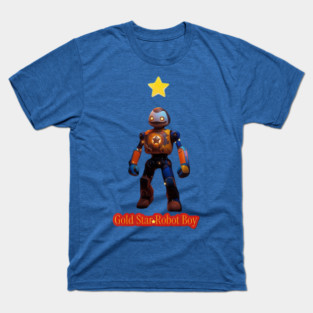 Gold Star Robot Boy T-Shirt