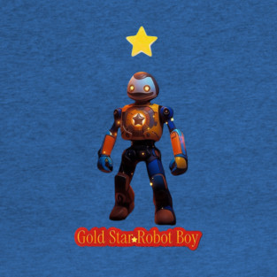 Gold Star Robot Boy T-Shirt