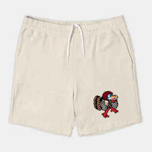 8-bit pixel Thanksgiving Turkey Bowl Football Small Chest Logo Variant Shorts