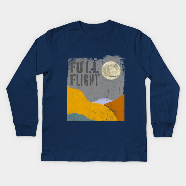 Full Flight Kids Long Sleeve T-Shirt by Camp Happy Hour