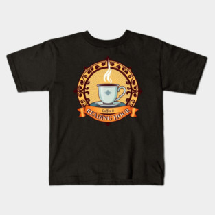 Victorian Coffee & Reading  books Kids T-Shirt