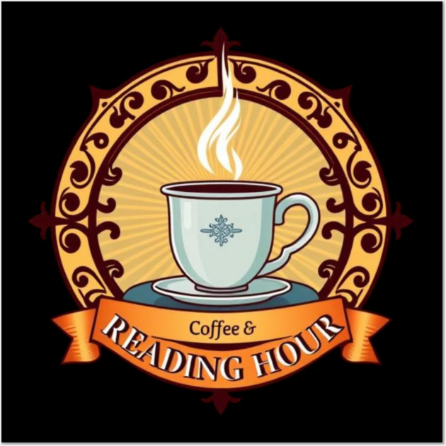 Victorian Coffee & Reading  books Wall Art by SR8891