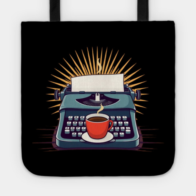Typewriters and Turkish Coffee books Tote by SR8891