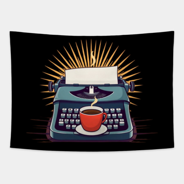 Typewriters and Turkish Coffee books Tapestry by SR8891