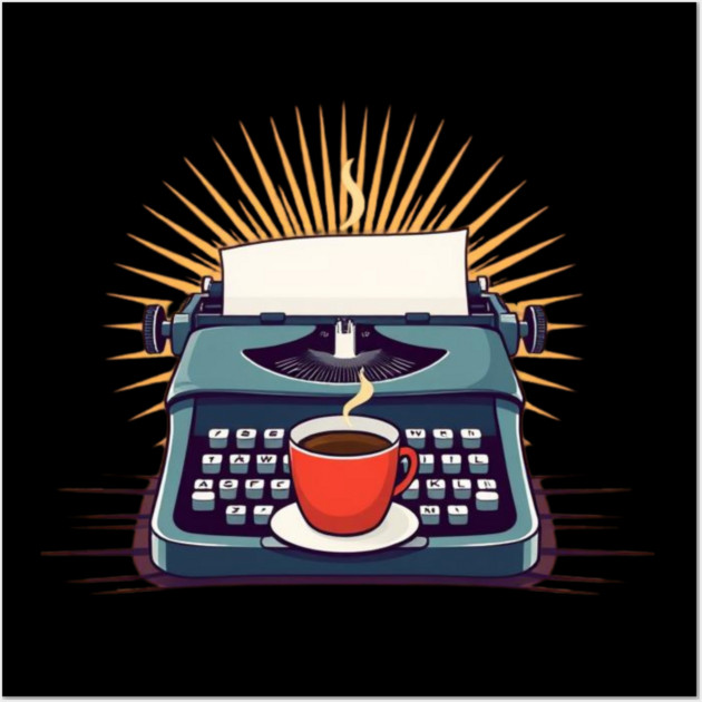 Typewriters and Turkish Coffee books Wall Art by SR8891