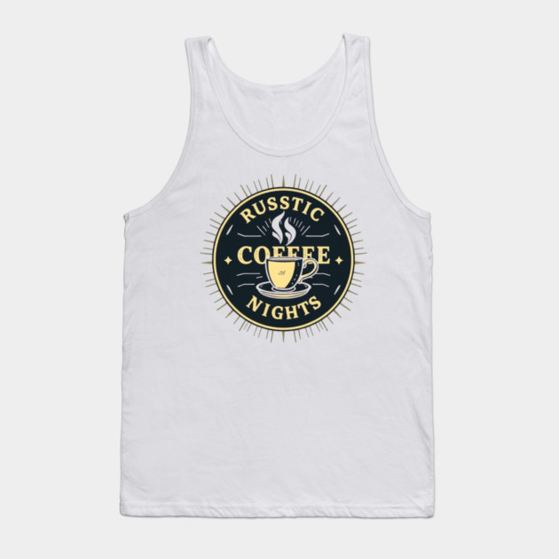 Rustic Coffee Story Nights books Tank Top by SR8891