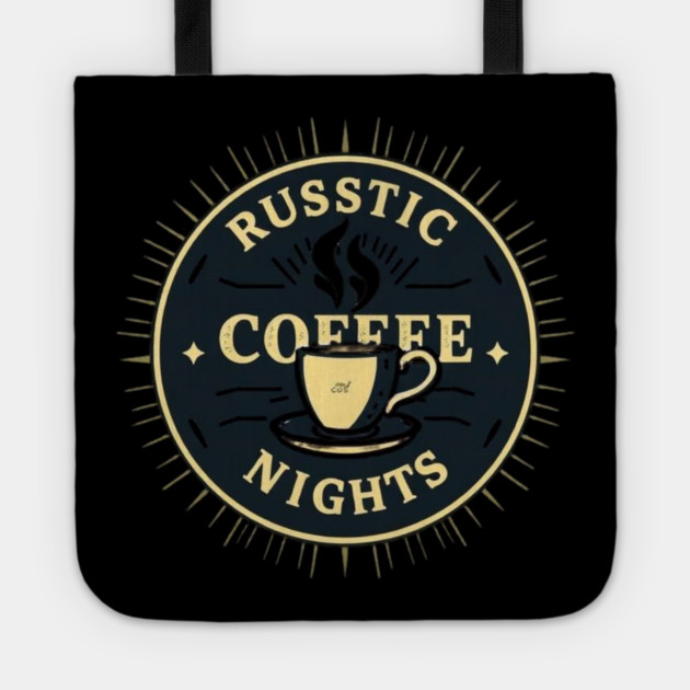 Rustic Coffee Story Nights books Tote by SR8891