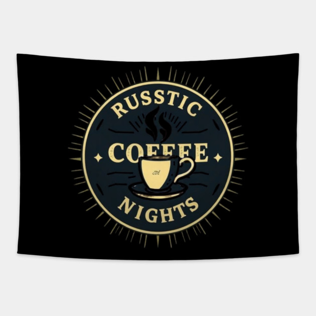 Rustic Coffee Story Nights books Tapestry by SR8891