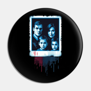 AI-Brokered Reality Glitched Photo T-Shirt | Digital Nostalgia Aesthetic For Data Archivists And Memory Keepers Pin