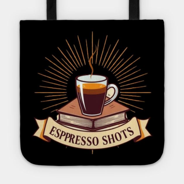 Sepia Books and Espresso Shots Tote by SR8891