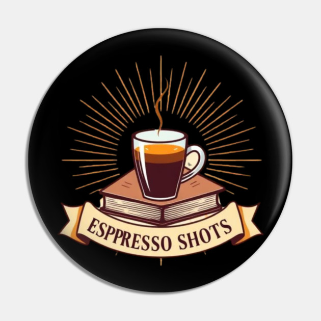 Sepia Books and Espresso Shots Pin by SR8891