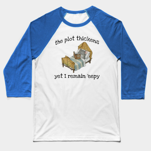 Cute Mouse: The Plot Thickens Yet I Remain 'eepy Baseball T-Shirt by Luxinda