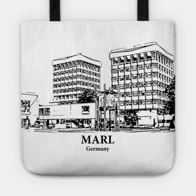 Marl - Germany Tote by Lakeric