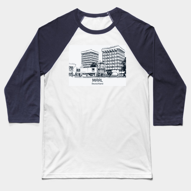 Marl - Deutschland Baseball T-Shirt by Lakeric