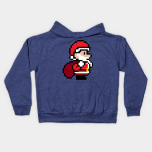 8-bit Christmas Santa Claus Kids Hoodie