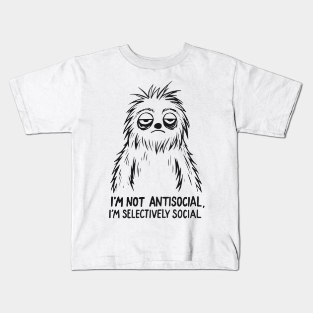 Sarcastic Goth Emo Antisocial T-Shirt Kids T-Shirt by TurnEffect