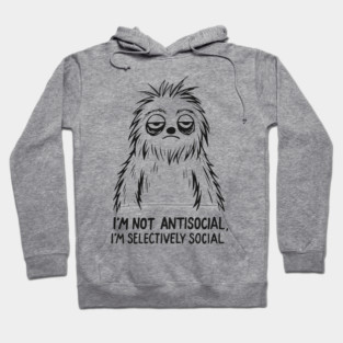 Sarcastic Goth Emo Antisocial T-Shirt Hoodie