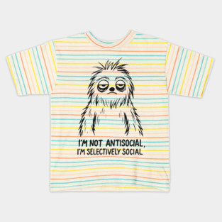 Sarcastic Goth Emo Antisocial T-Shirt Kids T-Shirt