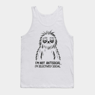 Sarcastic Goth Emo Antisocial T-Shirt Tank Top