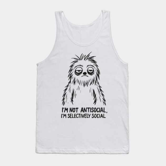 Sarcastic Goth Emo Antisocial T-Shirt Tank Top by TurnEffect