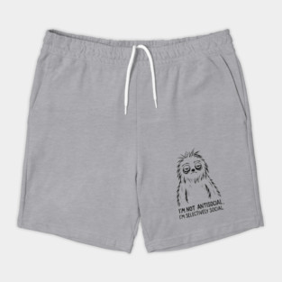 Sarcastic Goth Emo Antisocial T-Shirt Shorts