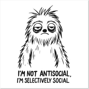 Sarcastic Goth Emo Antisocial T-Shirt Posters and Art