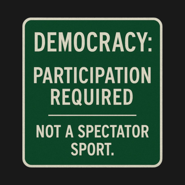 Democracy: Participation Required – Not a Spectator Sport by ArtistTee ⭐⭐⭐⭐⭐