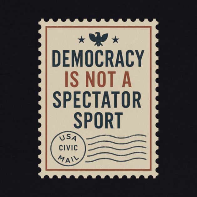 Democracy Is Not a Spectator Sport – Protest Placard by ArtistTee ⭐⭐⭐⭐⭐