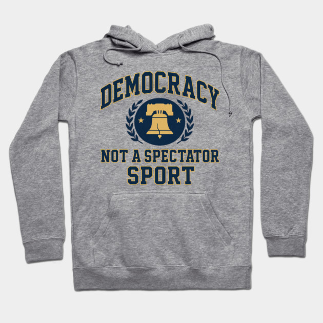 Democracy Is Not a Spectator Sport – Postage Stamp Hoodie by ArtistTee ⭐⭐⭐⭐⭐