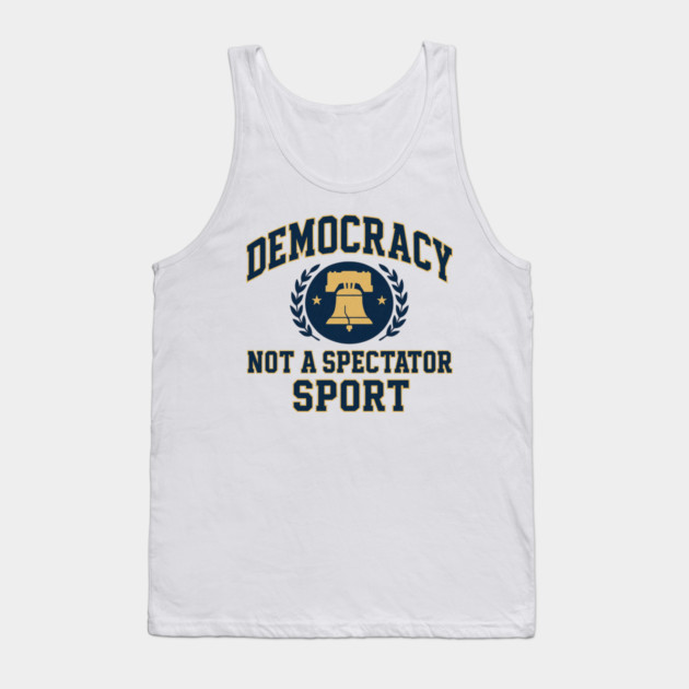 Democracy Is Not a Spectator Sport – Postage Stamp Tank Top by ArtistTee ⭐⭐⭐⭐⭐