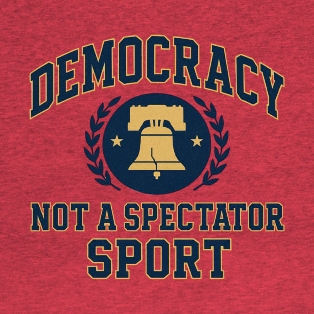 Democracy Is Not a Spectator Sport – Postage Stamp by ArtistTee ⭐⭐⭐⭐⭐