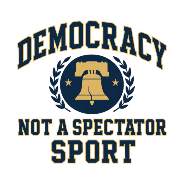 Democracy Is Not a Spectator Sport – Postage Stamp by ArtistTee ⭐⭐⭐⭐⭐