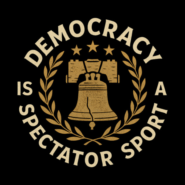 Democracy Is Not a Spectator Sport – Liberty Bell Emblem by ArtistTee ⭐⭐⭐⭐⭐