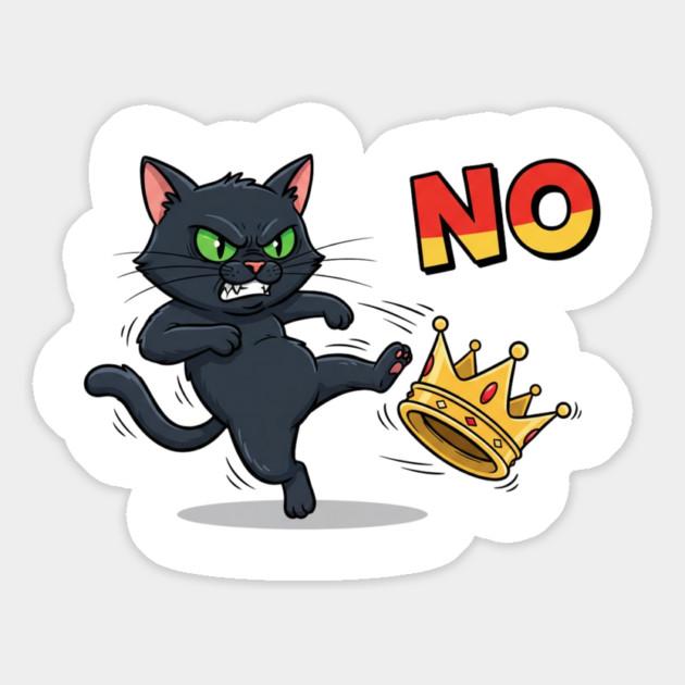 Cat And Crown No Kings In America Magnet by shirtlux