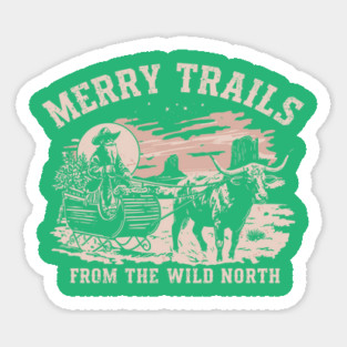 Merry Trails from the Wild North – Christmas Adventure Nature Magnet