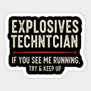 Explosives Tech Tee - Running is My Preferred Hobby Sticker