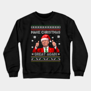Make Again With Hilarious Ugly Trump Pajamas Crewneck Sweatshirt