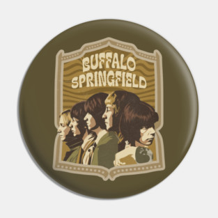 Buffallo SPringfield band, folk rock music 60s tshirt merch Pin