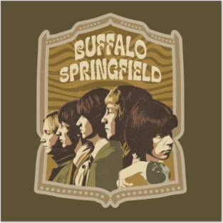 Buffallo SPringfield band, folk rock music 60s tshirt merch Posters and Art