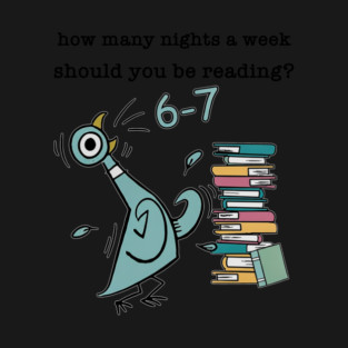 How Many Nights A Week Should You Be Reading 6-7 Pigeon-Elephant-Piggie Children's Books Kids Hoodie
