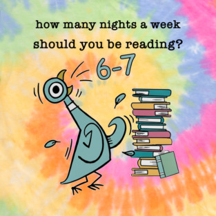 How Many Nights A Week Should You Be Reading 6-7 Pigeon-Elephant-Piggie Children's Books Kids T-Shirt