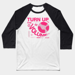 Turn The Volume Up Neon Noise Baseball T-Shirt