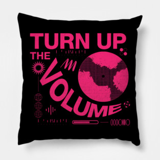Turn The Volume Up Neon Noise Pillow