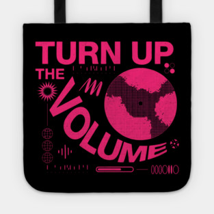 Turn The Volume Up Neon Noise Tote