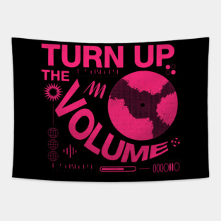 Turn The Volume Up Neon Noise Tapestry