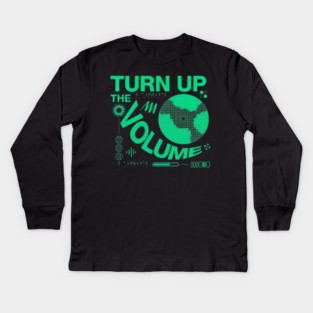 Turn The Volume Up Electric Pulse Kids Long Sleeve T-Shirt