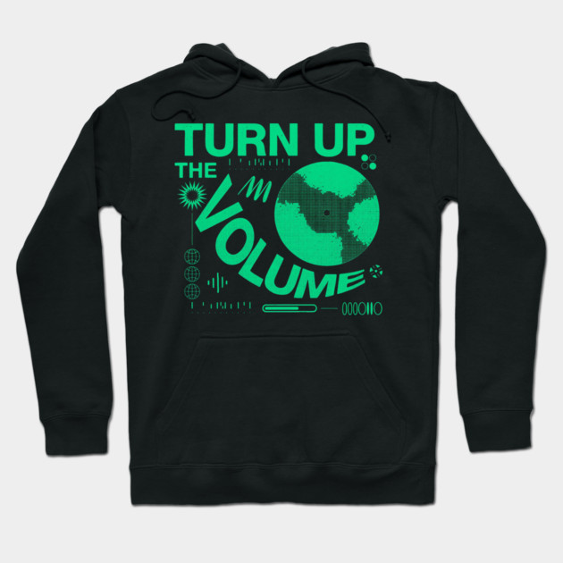 Turn The Volume Up Electric Pulse Hoodie by Shit Post Hero