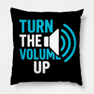 Turn The Volume Up Soundwave Signal Pillow