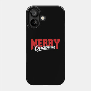 Bold Merry Christmas Typography Shirt – Simple Clean Festive Design Phone Case