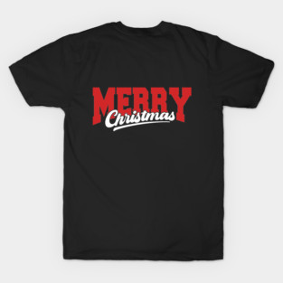Bold Merry Christmas Typography Shirt – Simple Clean Festive Design T-Shirt